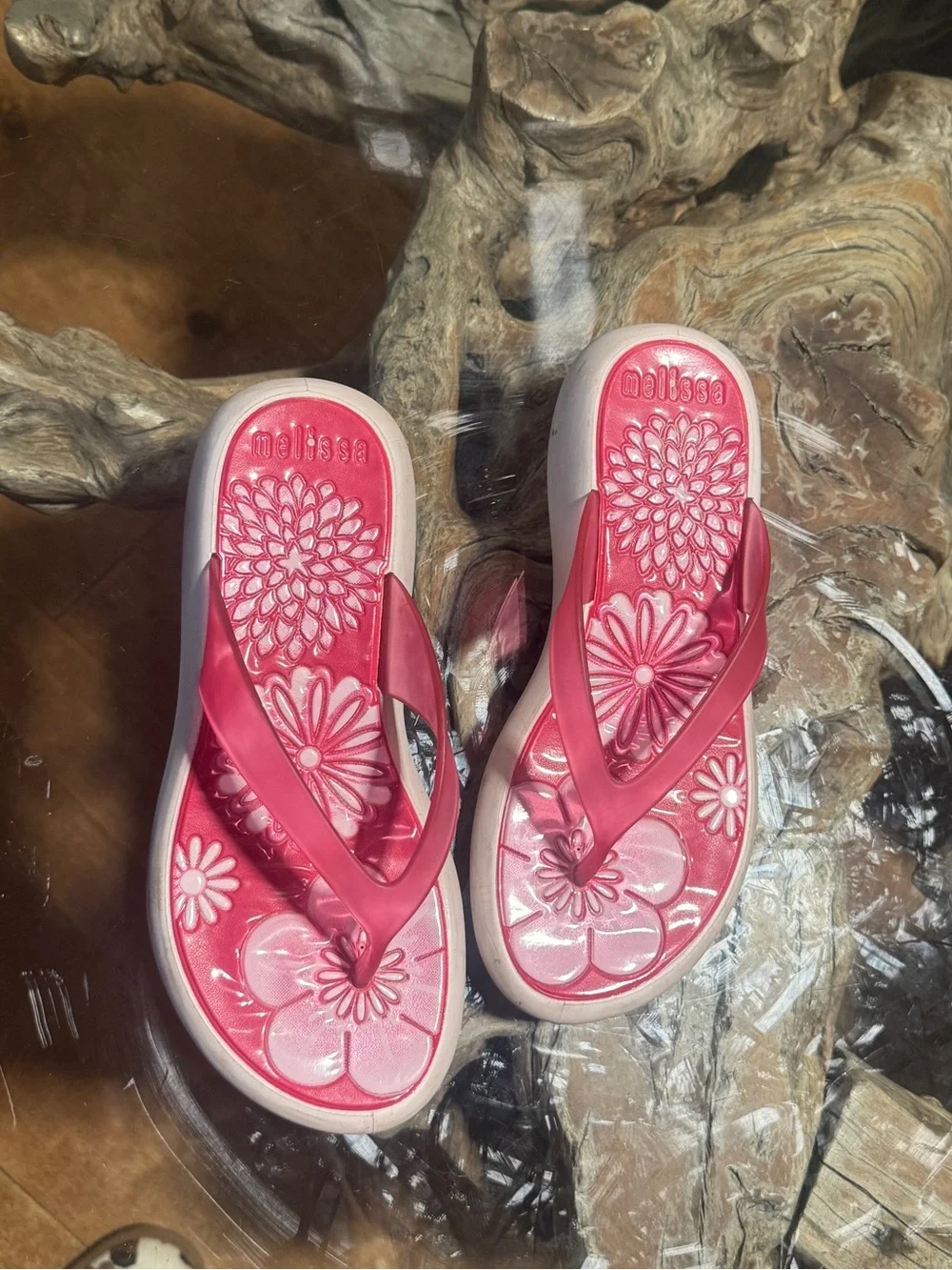 Melissa Pink Floral Jelly Sandals